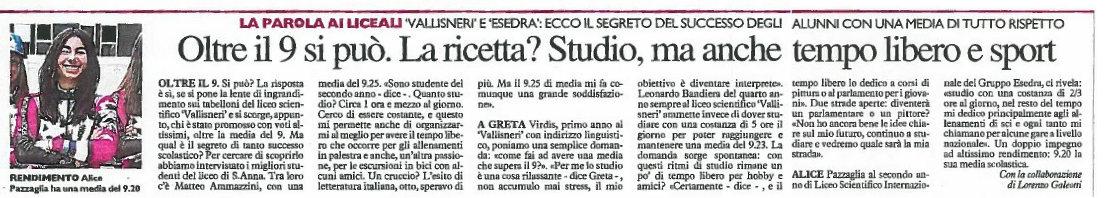 Articolo La Nazione