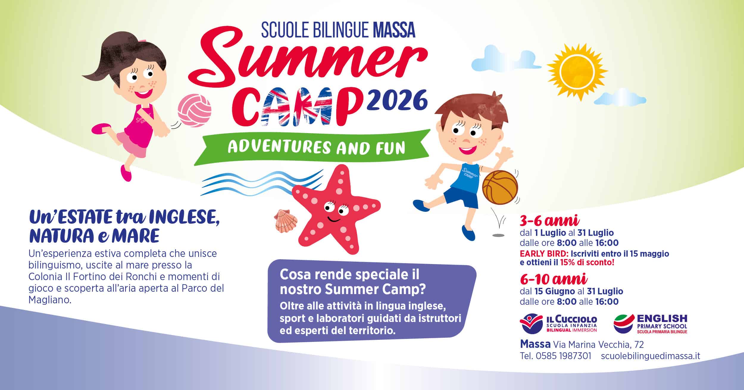 summer camp massa 2026 scuola dell'infanzia il cucciolo
